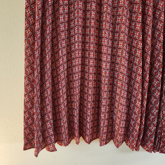 Max Studio Red, white, Blue pleated skirt, L NWT - Picture 9 of 15